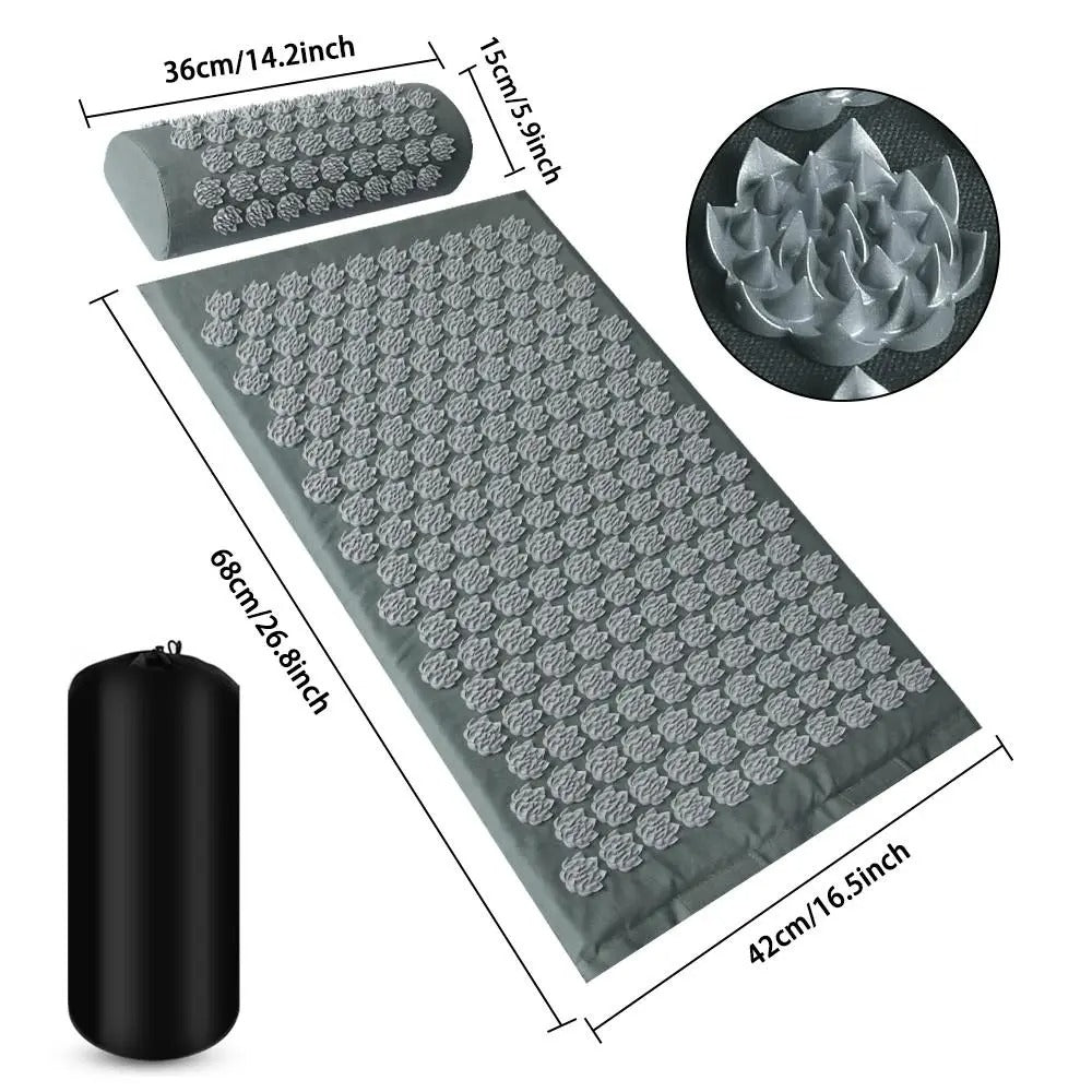 Pranamat Eco Lotus Spike Mat Cushion - Kuznetsov's Applicator for Neck, Foot, Back, and Yoga Exercises
