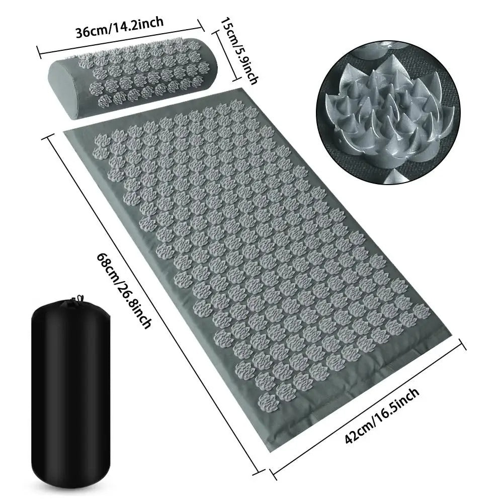 Pranamat Eco Lotus Spike Mat Cushion - Kuznetsov's Applicator for Neck, Foot, Back, and Yoga Exercises