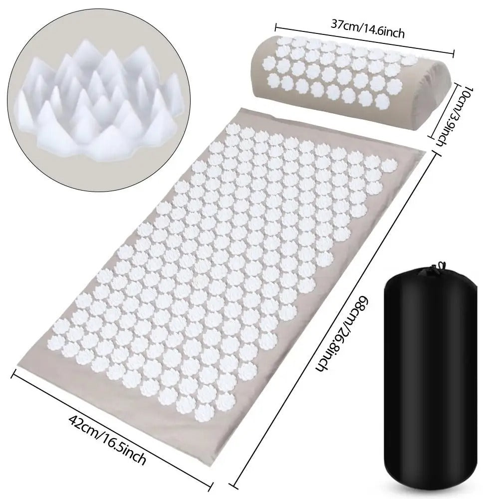 Pranamat Eco Lotus Spike Mat Cushion - Kuznetsov's Applicator for Neck, Foot, Back, and Yoga Exercises