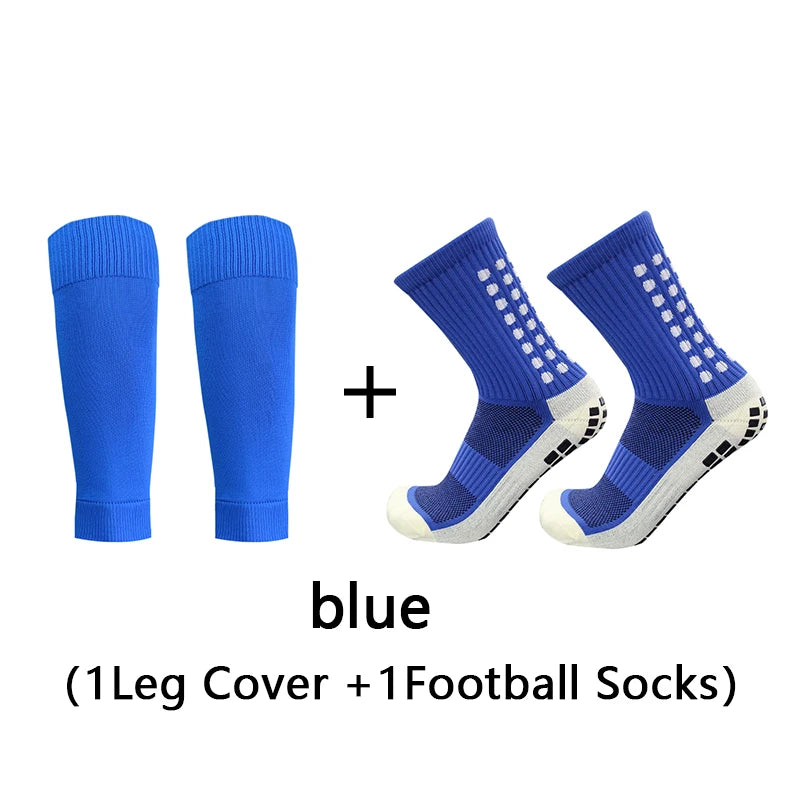 Adult Elastic Leg Sleeve Sports Socks - Anti-Slip Grip Socks for Soccer and Football