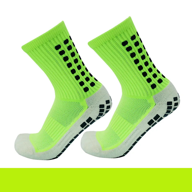 Adult Elastic Leg Sleeve Sports Socks - Anti-Slip Grip Socks for Soccer and Football