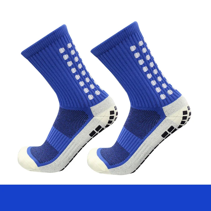 Adult Elastic Leg Sleeve Sports Socks - Anti-Slip Grip Socks for Soccer and Football