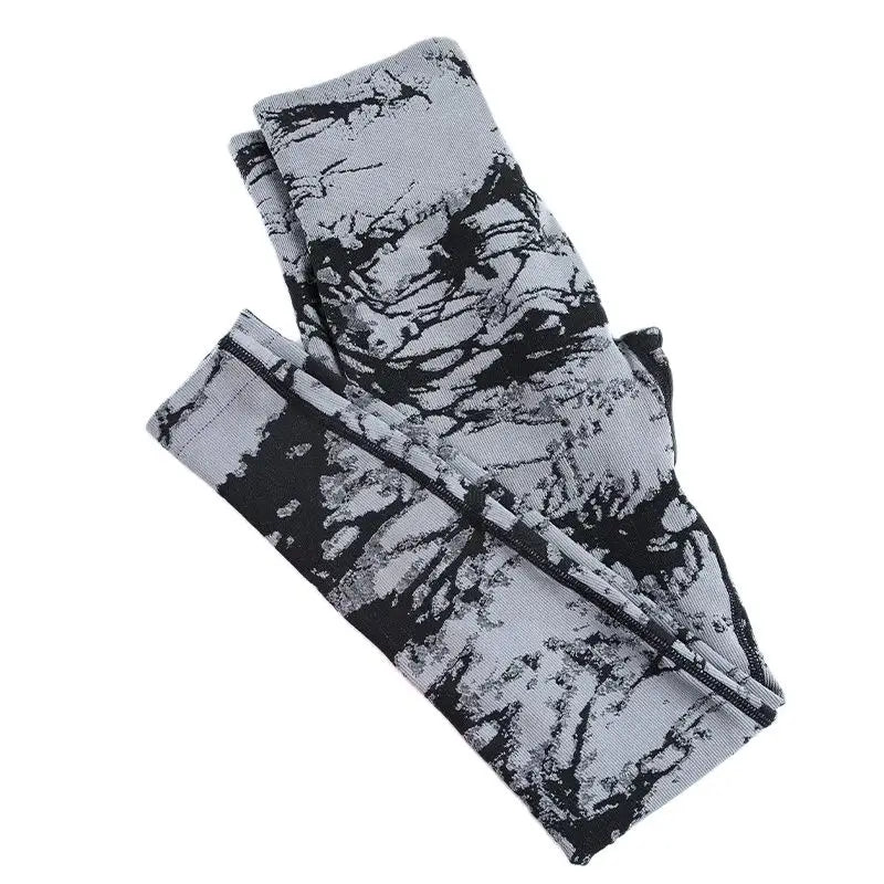 CHRLEISURE Seamless Jacquard Yoga Pants Elastic Butt Lift Scrunch Workout Tights Women's
