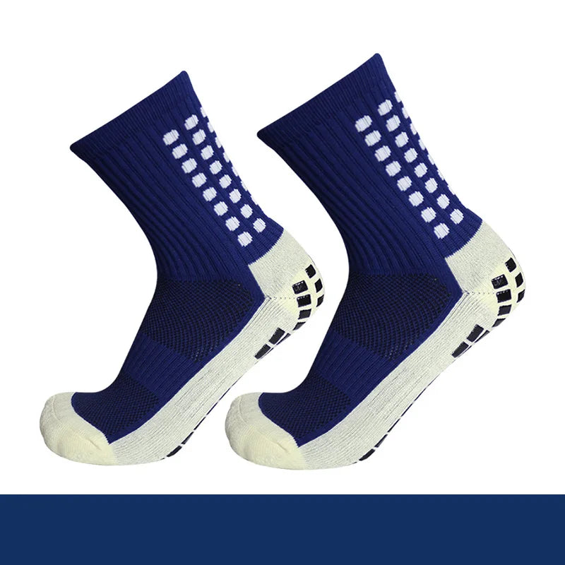 Adult Elastic Leg Sleeve Sports Socks - Anti-Slip Grip Socks for Soccer and Football