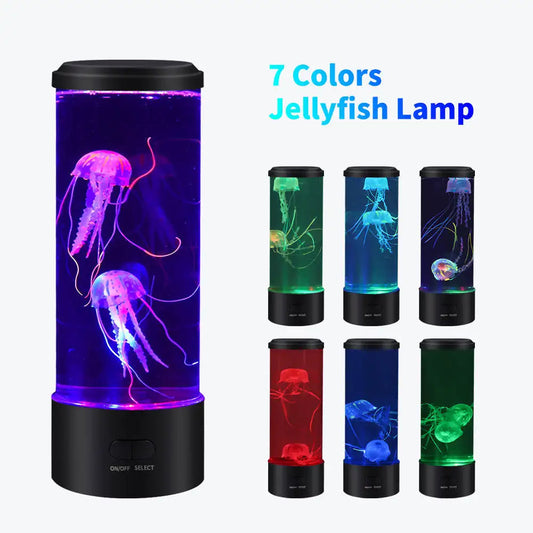 LED Jellyfish Lamp Night Light Color Changing Relaxing Mood Light