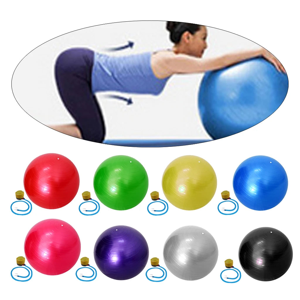 Explosion-proof Sports Yoga 55cm Ball With Pump Pilates Fitness Gym Exercise Ball