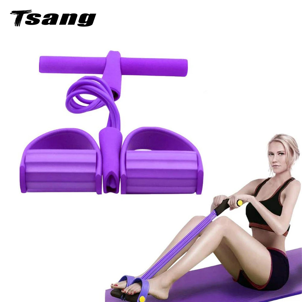 Multi-function Resistance Bands elastic Pull Ropes With pedals Yoga Fitness Workout Home Gym Power Belly Training Exerciser