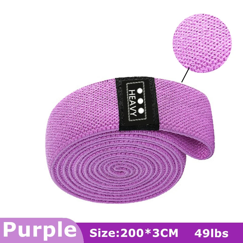 Long Resistance Loop Band Set Unisex Fitness Yoga Elastic Bands Hip Circle Thigh Squat Band Workout Gym Equipment for Home
