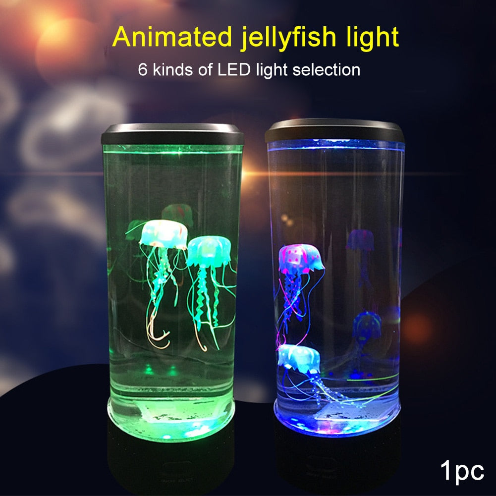 Jellyfish Night Light Lamp LED Color Changing Home Decoration Aquarium