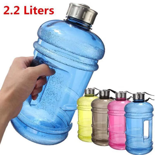 2.2L Portable Size PETG Large Capacity Water Bottle With Handle Outdoor Gym Training Bottle