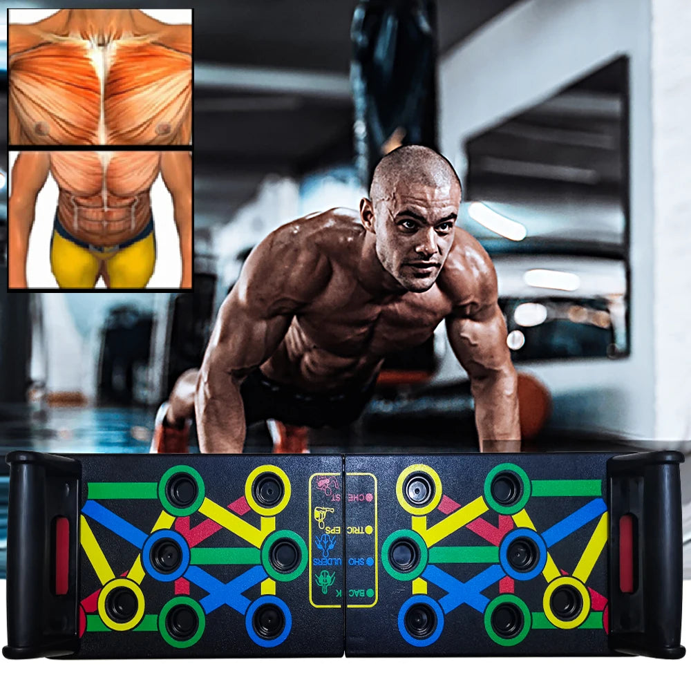 14 in 1 Push-Up Board Fitness Gym Equipment for Abdominal Muscle Building Exercise