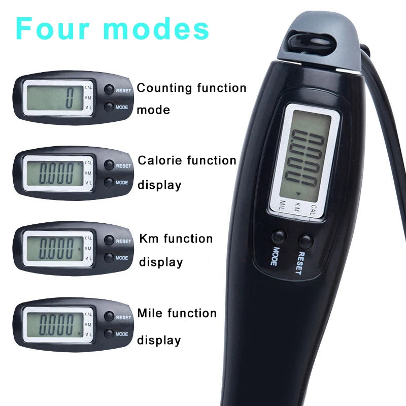 Digital Wireless Calorie Counter Skip Rope Sport Weights Exercise Fitness Body Building Cordless Digital Jump Ropes Set