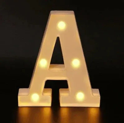 Alphabet LED Night Lights Luminous Number Letter Lamp 16cm Letter Light for Home Wedding Birthday Christmas Party Decoration