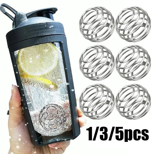 1/3/5PCS Stainless Steel Shaker Balls Whisk Protein Mixing Mixer Ball Bar Drink Gadgets for Fitness Sports Shaker Cup Bottle
