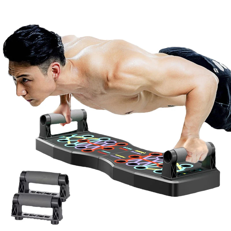 Multi-Function Push Up Board Foldable Push-Up Rack Portable Chest Muscles Training Exercise Board Fitness Equipment for Home Gym