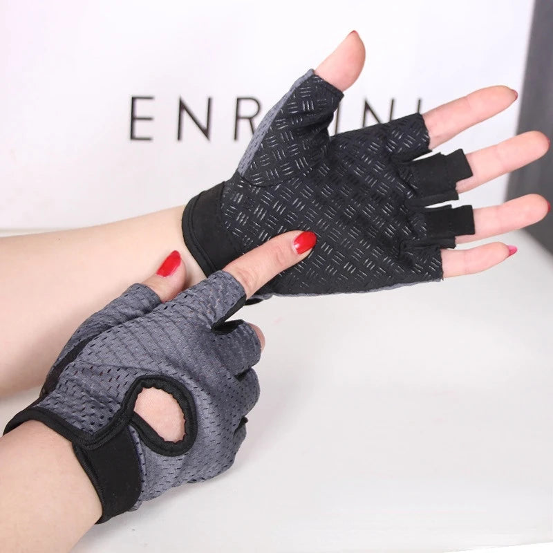 Professional Cycling Fingerless Gloves for Breathable Anti-Slip Fitness in Summer. Perfect for Gym, Fishing, and Biking.