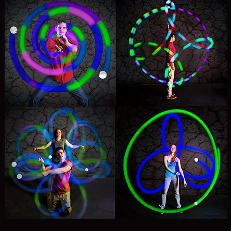 LED POI ball luminous belly dance throwing ball yoga exercise props stage performance accessories