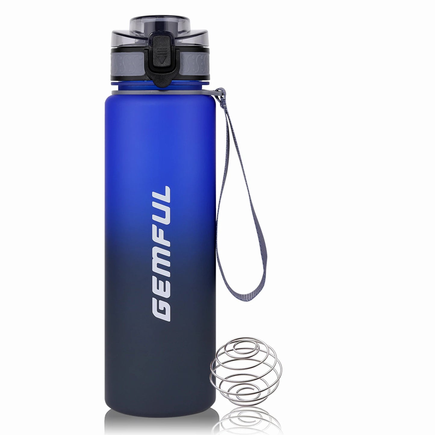 Sports Water Bottle with Shaker Ball 1000ml BPA Free Tritan Powder Mixing Cup Portable Leakproof
