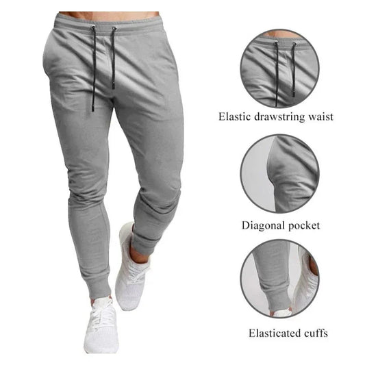 Casual Pants Men's Jogger Sweatpants Elastic Waist Sports Fitness Clothes