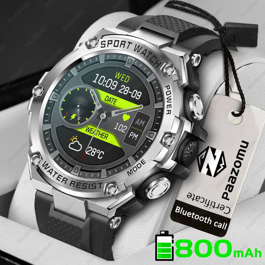 Outdoor Sport Smart Watch Men 800mAh Long Life Battery Bluetooth Call IP68 Waterproof Fitness Tracker Smartwatch For Android iOS